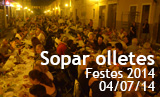 Sopar d'olletes. Festes 2014