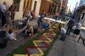 Estora de flors. Festa del Corpus.