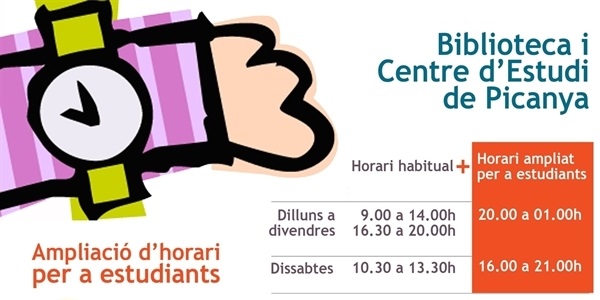 Des del 2 de maig la Biblioteca amplia horari per a estudiants