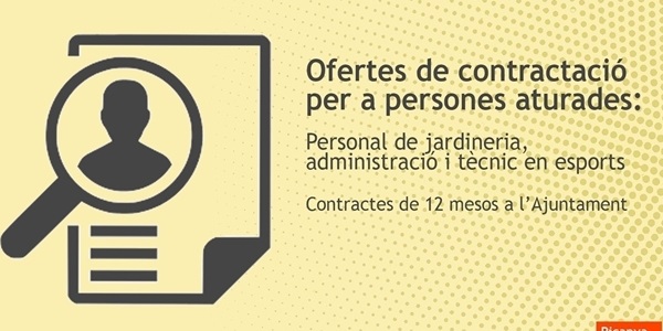 Ofertes de contractació per a persones aturades