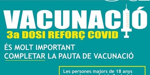 El Centre de Salut recorda la importància de completar la pauta de vacunació COVID