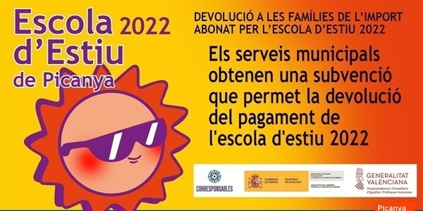 Els serveis municipals obtenen una subvenció que permet la devolució del pagament de l'escola d'estiu 2022