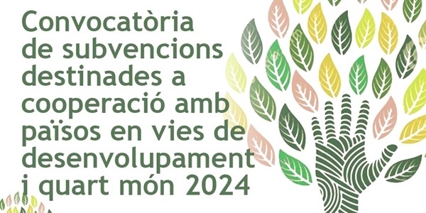 Publicades les bases de la convocatòria de subvencions destinades a la cooperació amb països en vies de desenvolupament i projectes del quart món